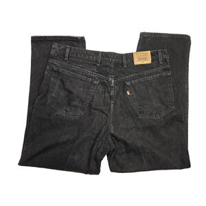 Vintage 90s Levi's 545 Jeans Men's 44x30 Black Loose Fit Baggy Brown Tab Y2K
